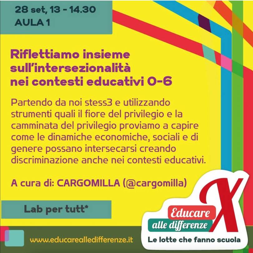 educare alle differenze laboratorio cargomilla